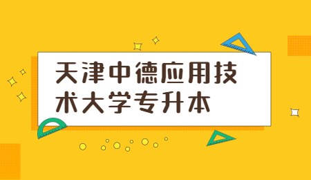 天津中德应用技术大学专升本