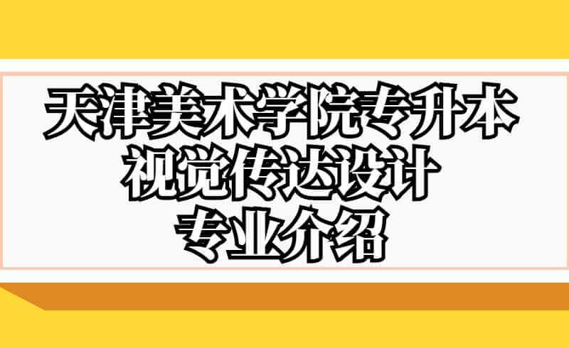 天津美术学院专升本视觉传达设计专业介绍