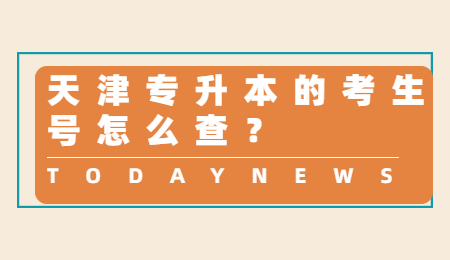 天津专升本的考生号怎么查？