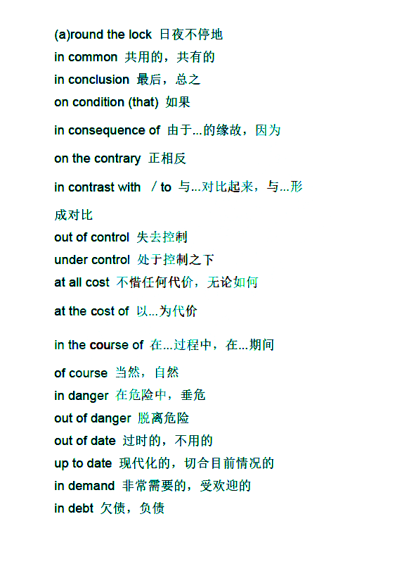 天津专升本英语高频词汇复习