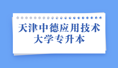 天津中德应用技术大学专升本