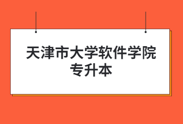 天津市大学软件学院专升本