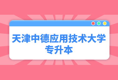 天津中德应用技术大学专升本