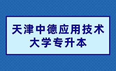 天津中德应用技术大学专升本
