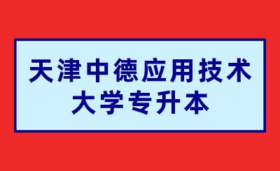 天津中德应用技术大学专升本