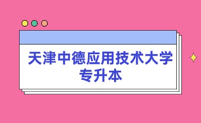 天津中德应用技术大学专升本