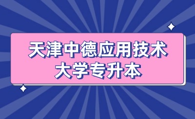 天津中德应用技术大学专升本